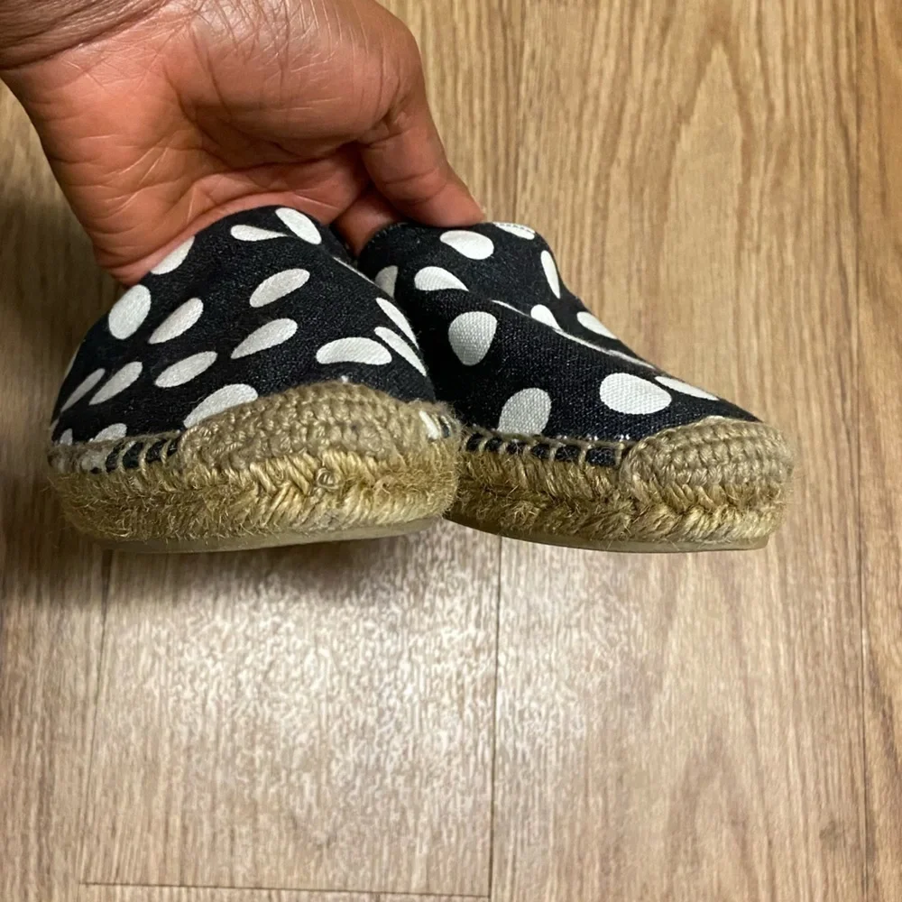 SAINT LAURENT polka dot Espadrille Flat
